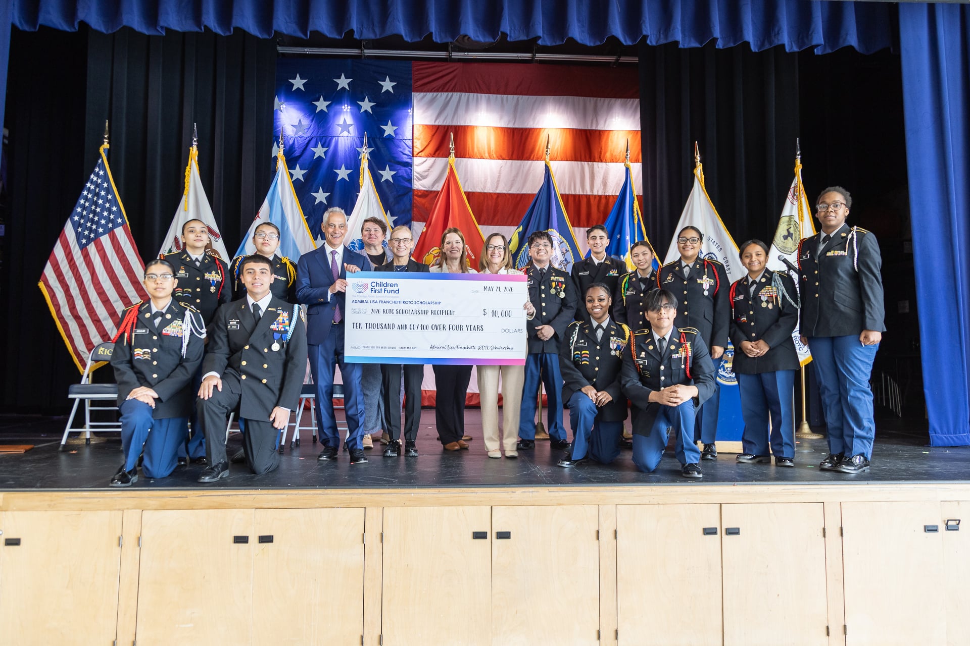 JROTC students on stage