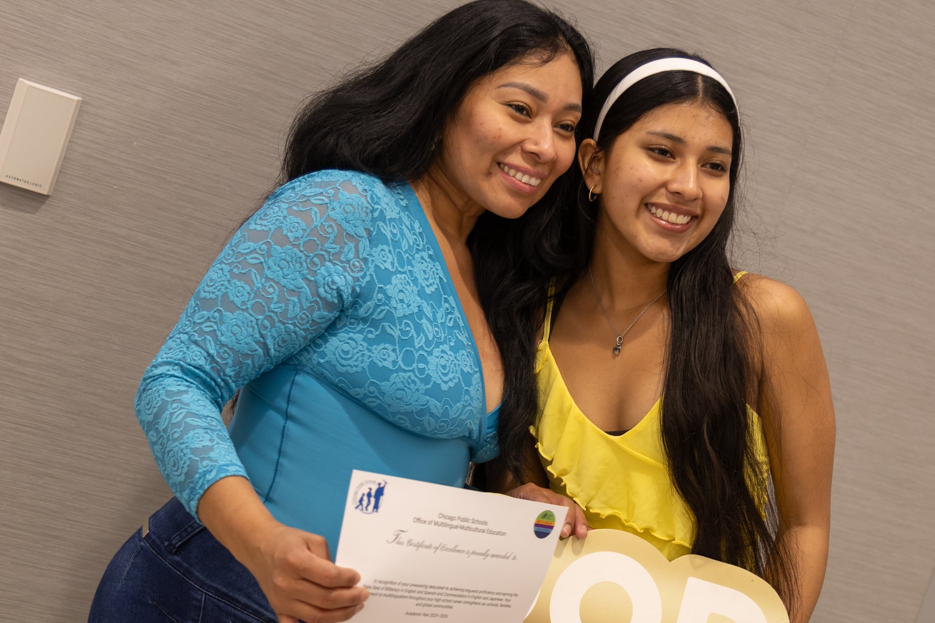 awardee with her award