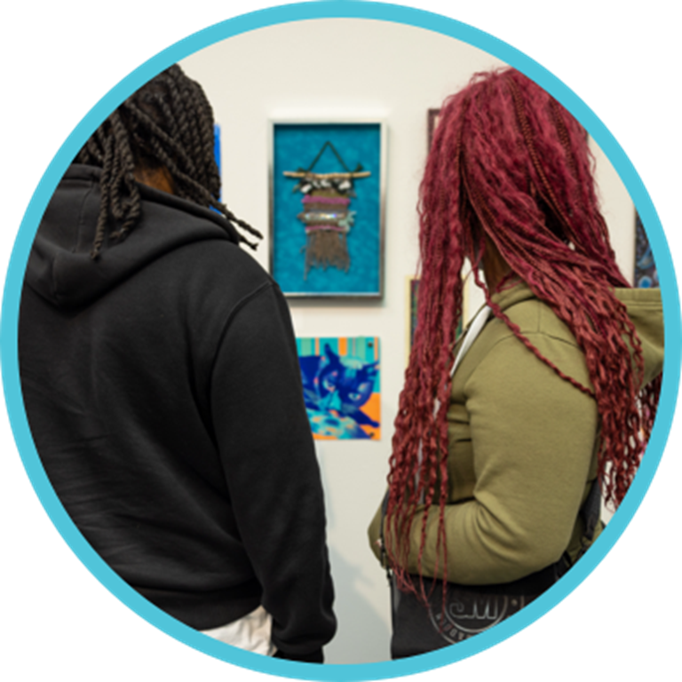 viewing the exhibition