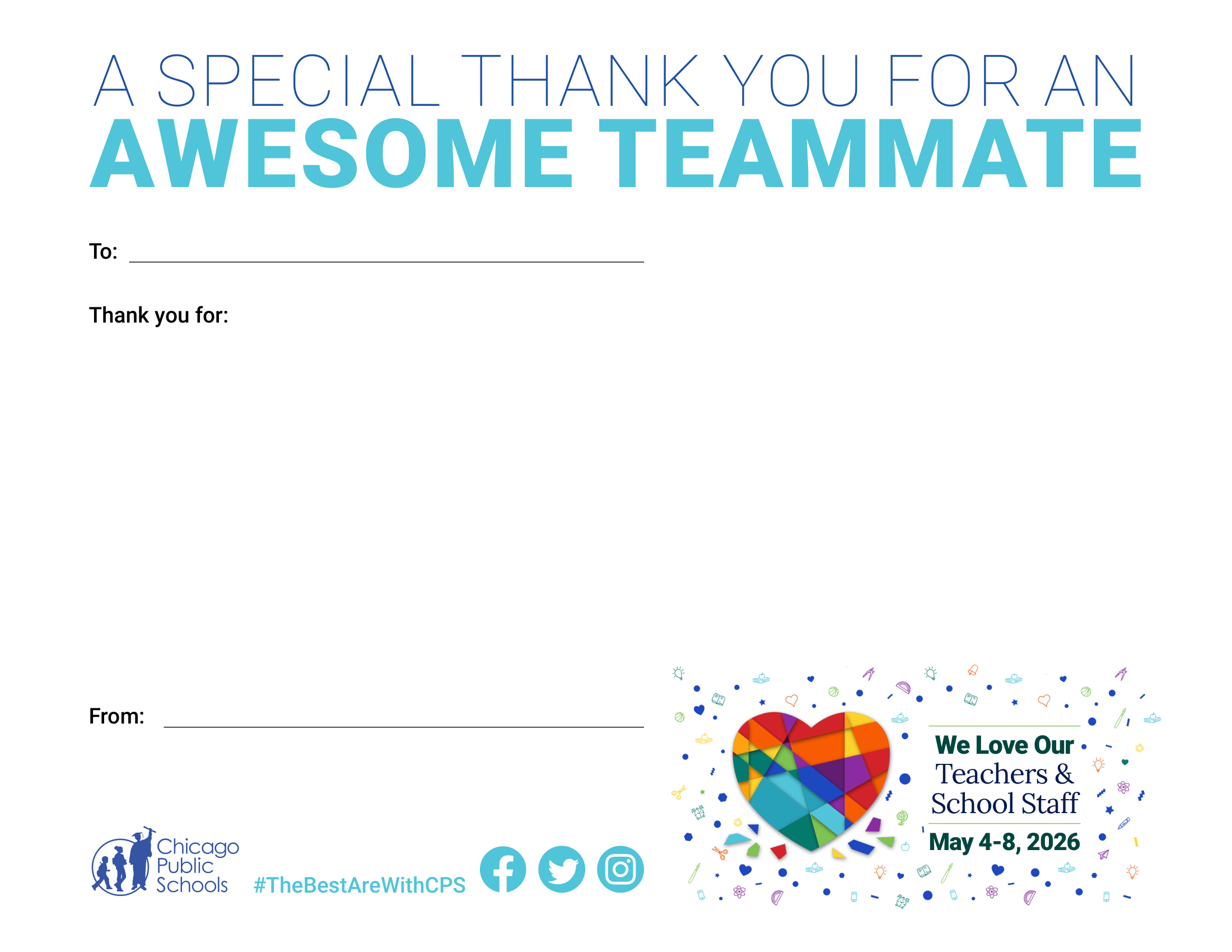 awesome teammate card