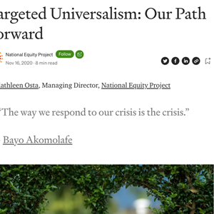 Targeted Universalism: Our Path Forward screenshot