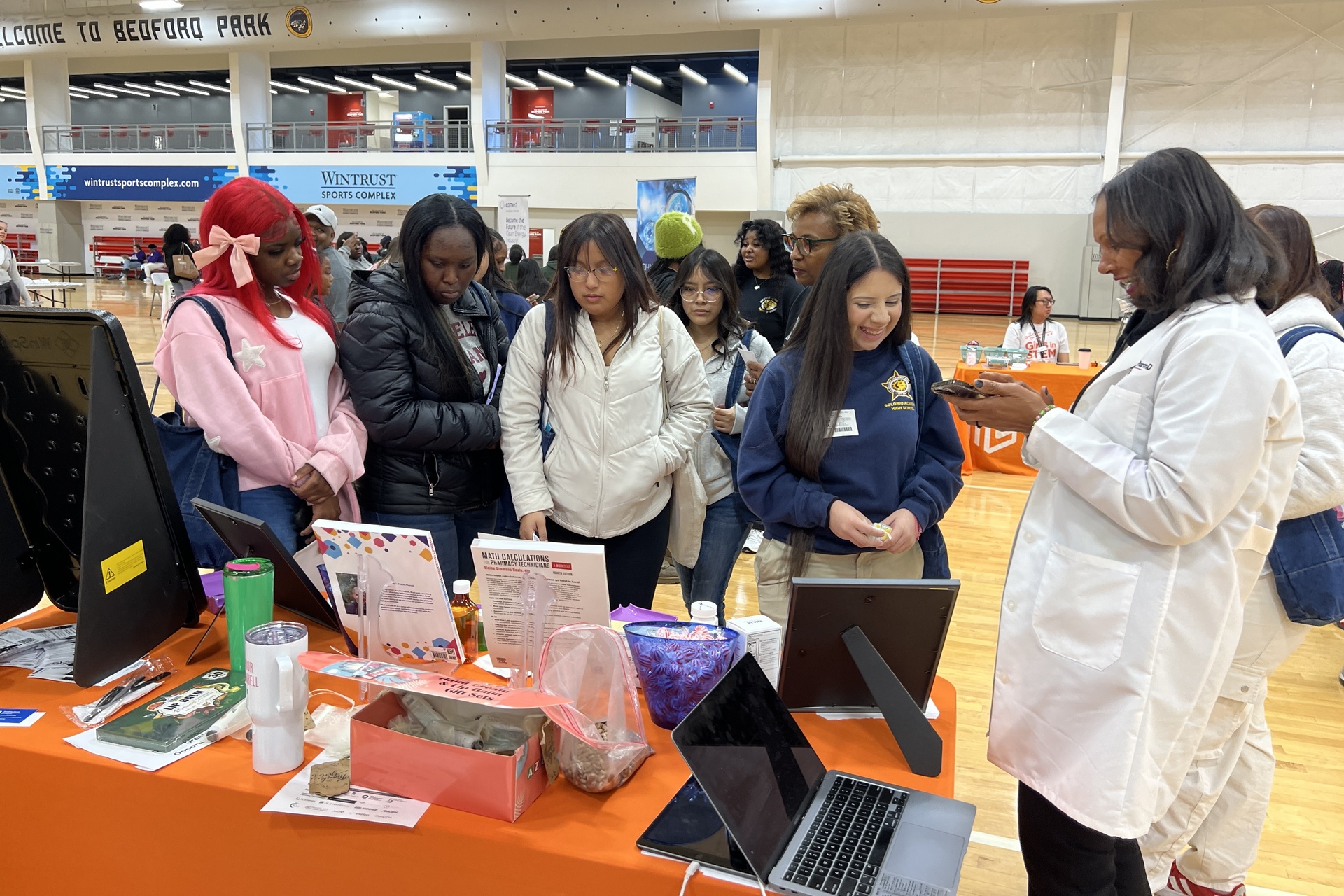 women at career fair