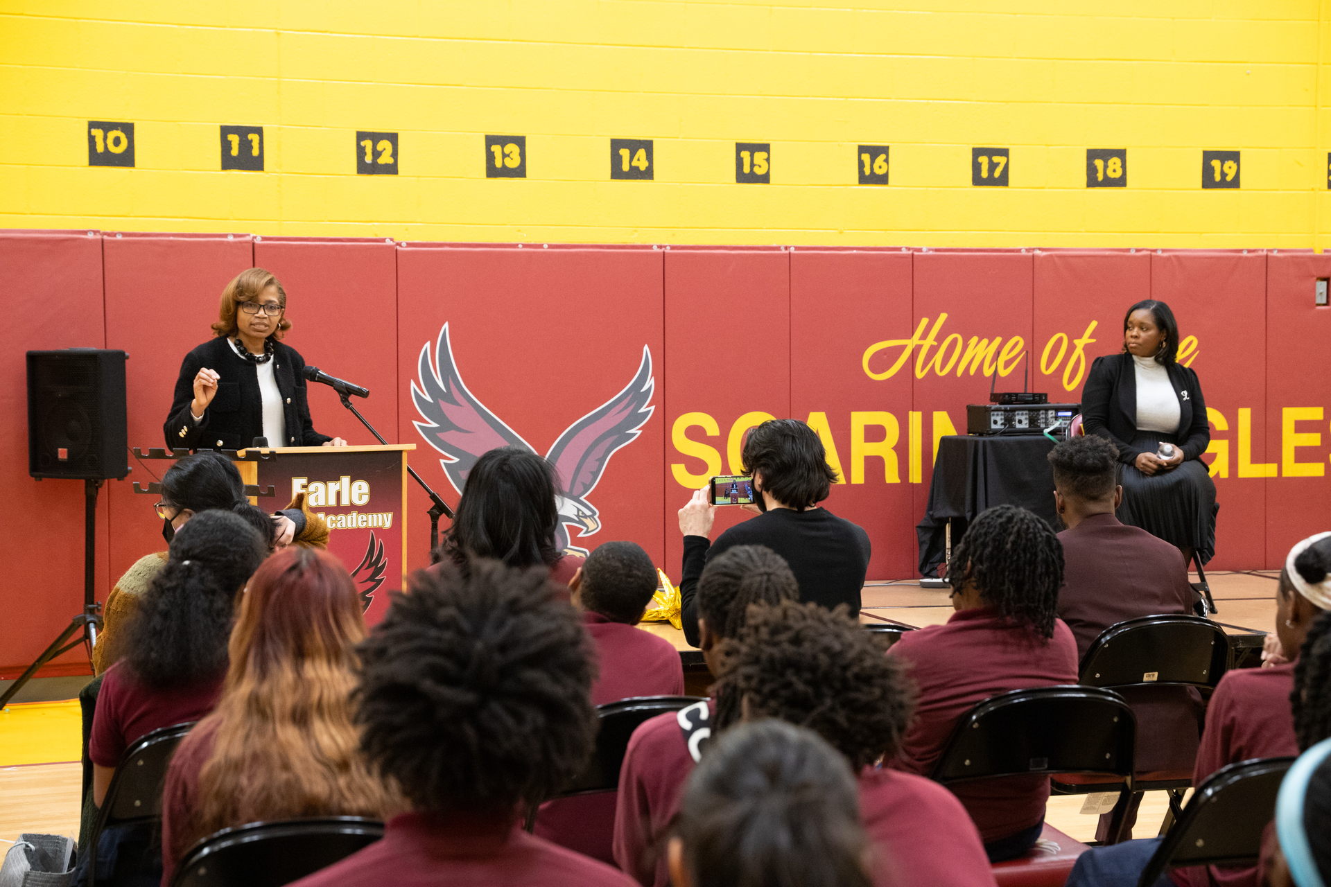 CEO Addressing the crowd