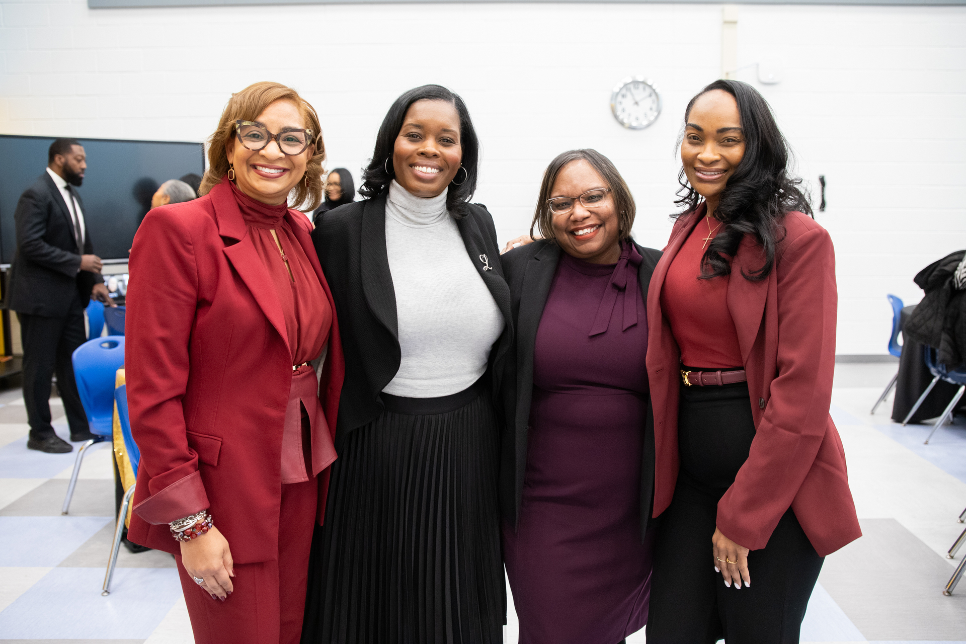 Principal Latimer-Lake with staff