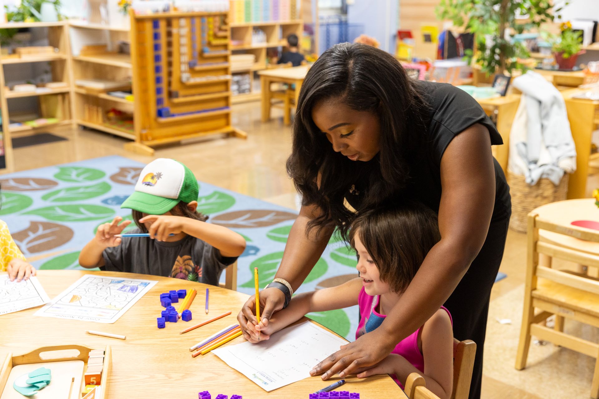 Ms. Bouye with students