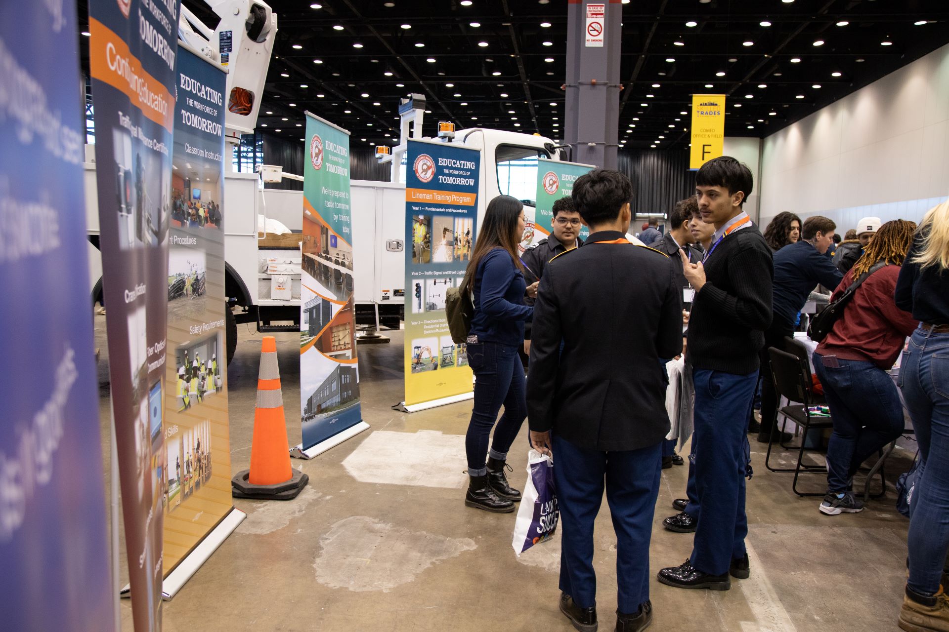 students at Skilled Trades Fair at McCormick Place