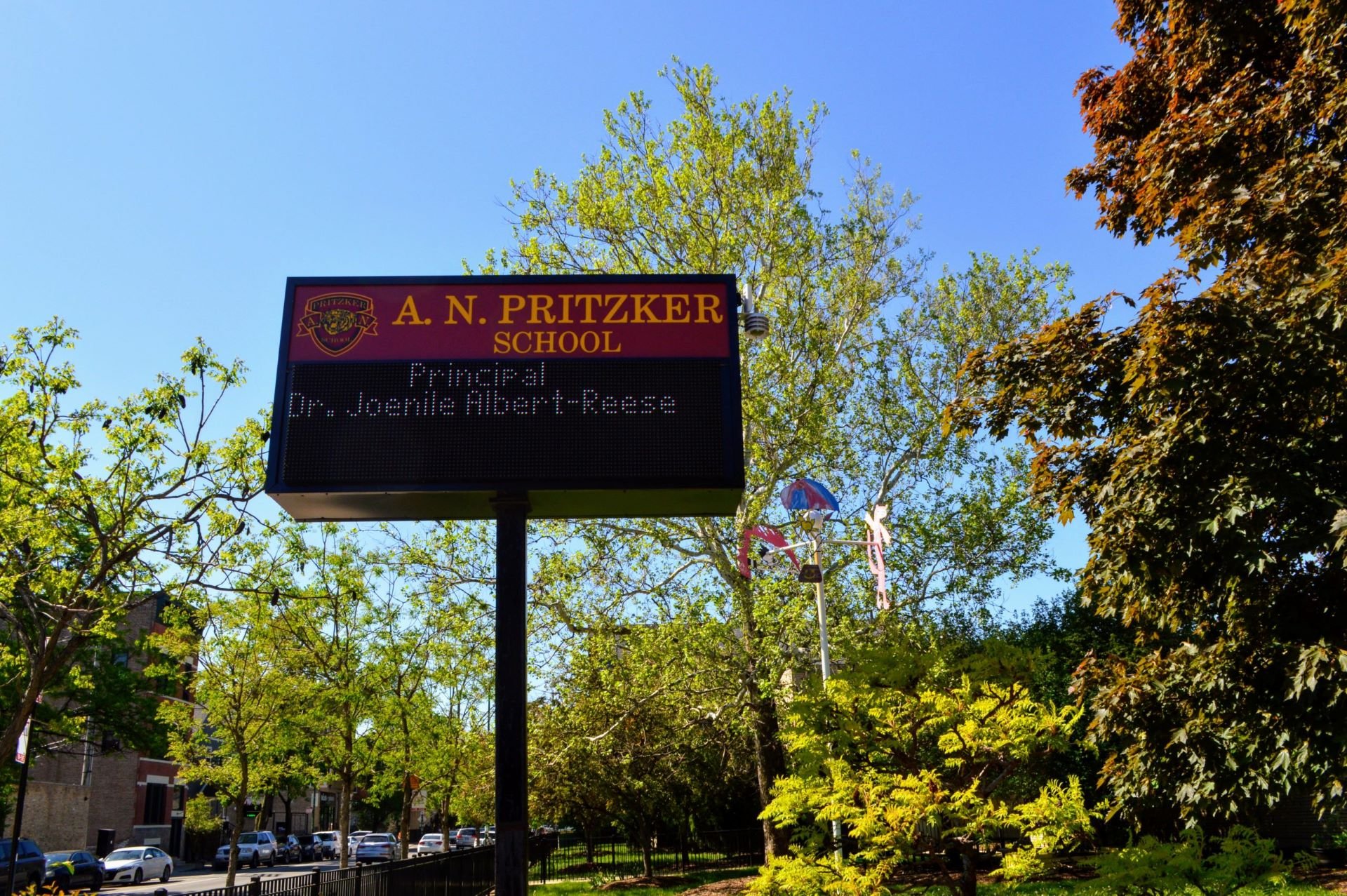 Pritzker Elementary signage