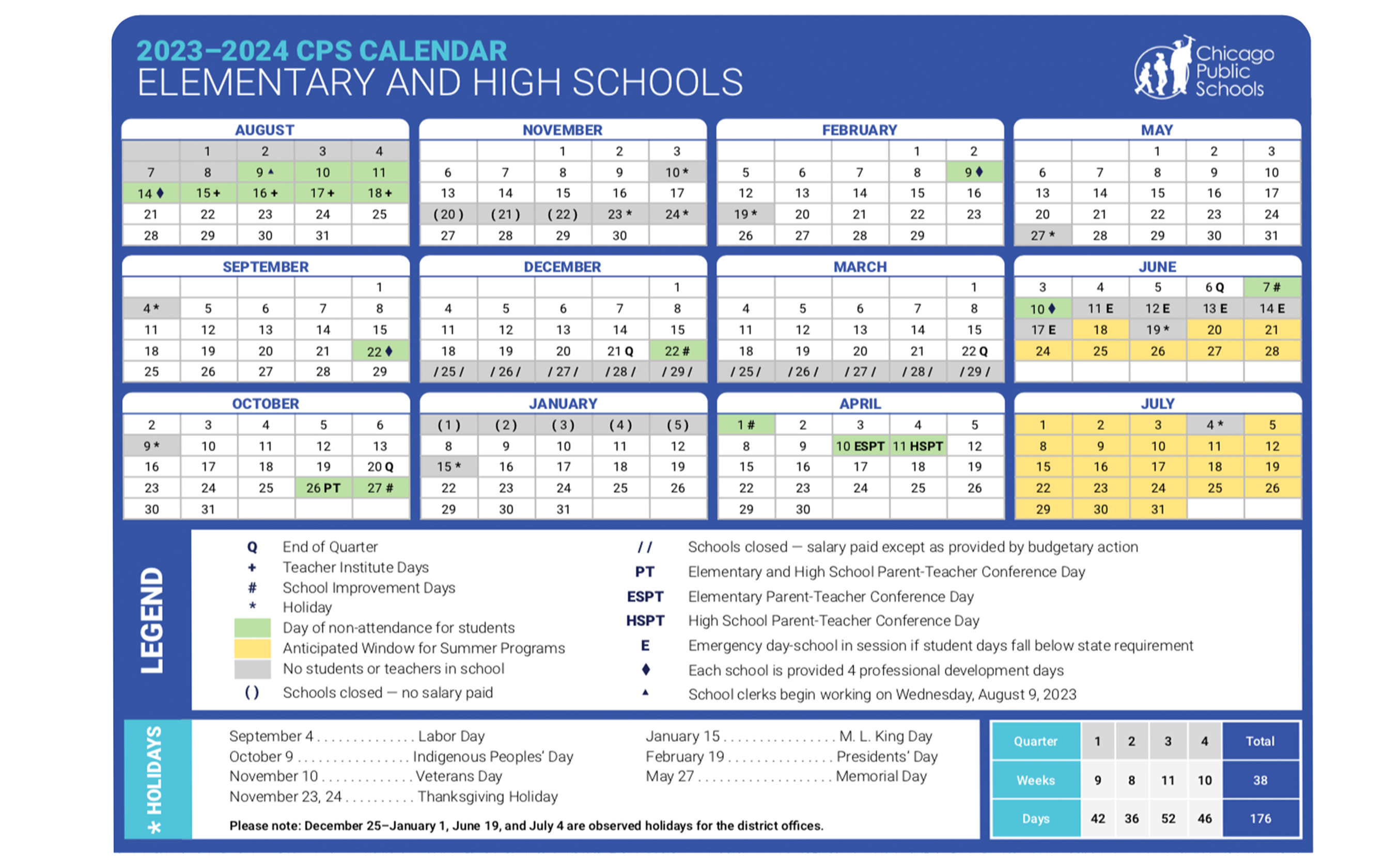 Chicago Public Schools Calendar 2024 25 2024 25 Tonya