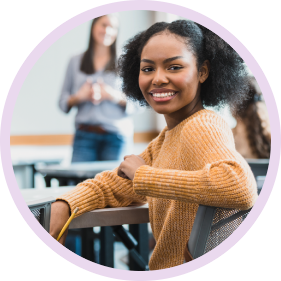 Smiling student