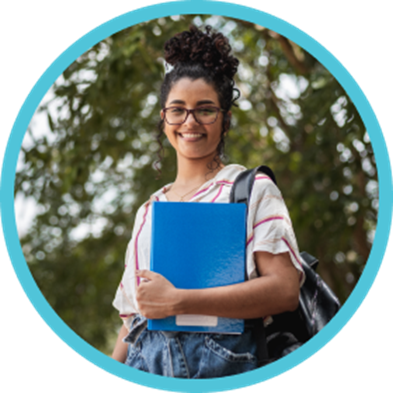 Female student smiling