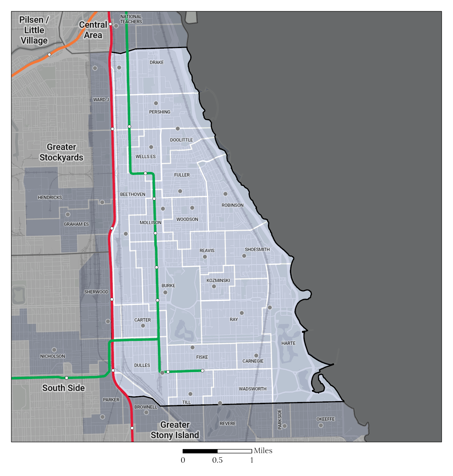 ES Attendance Area Maps of Bronzeville South Lakefront