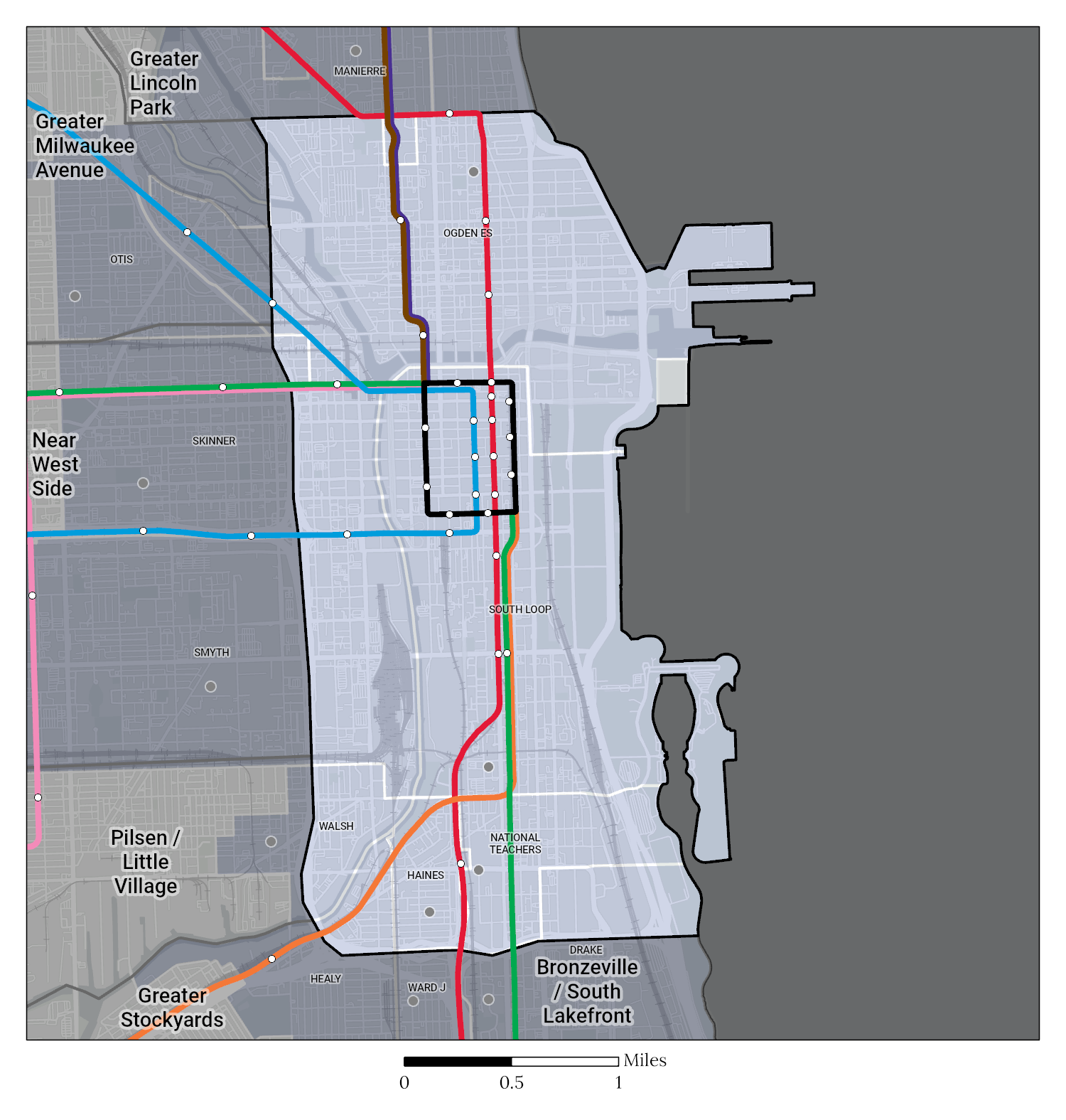 ES Central Area Attendance Area Map