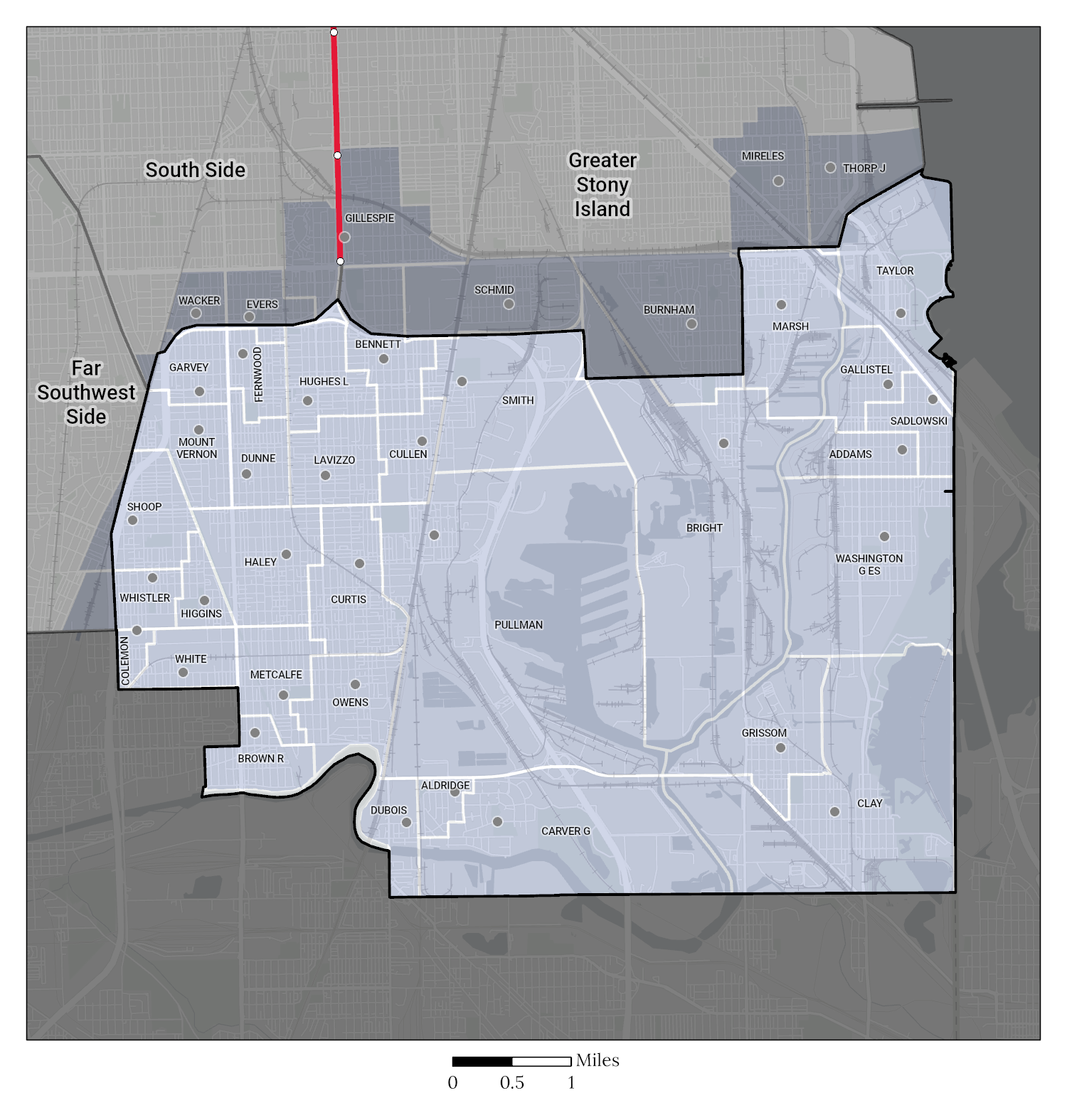 Attendance Area Map of Greater Calumet