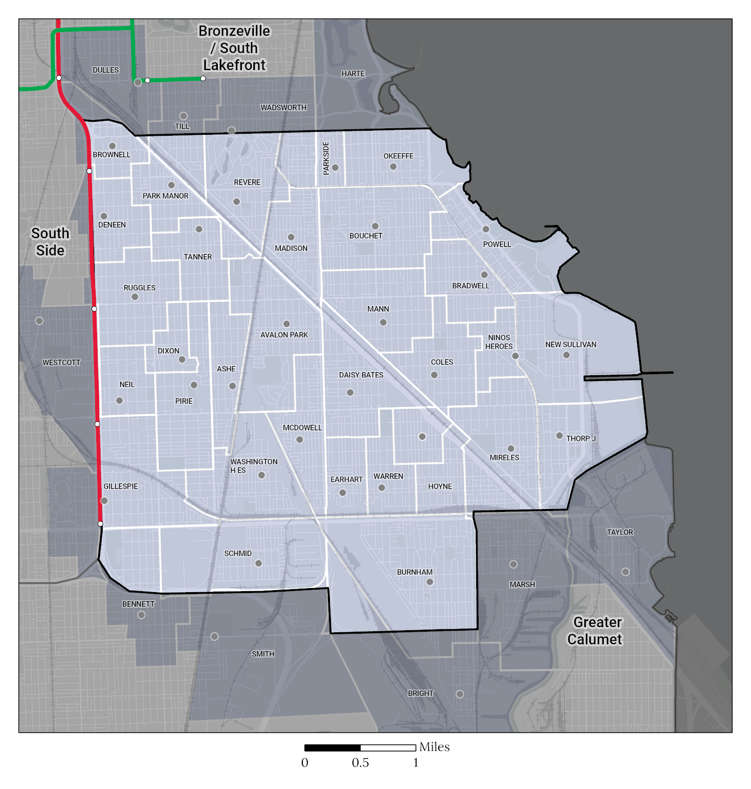 Maps of Greater Stony Island