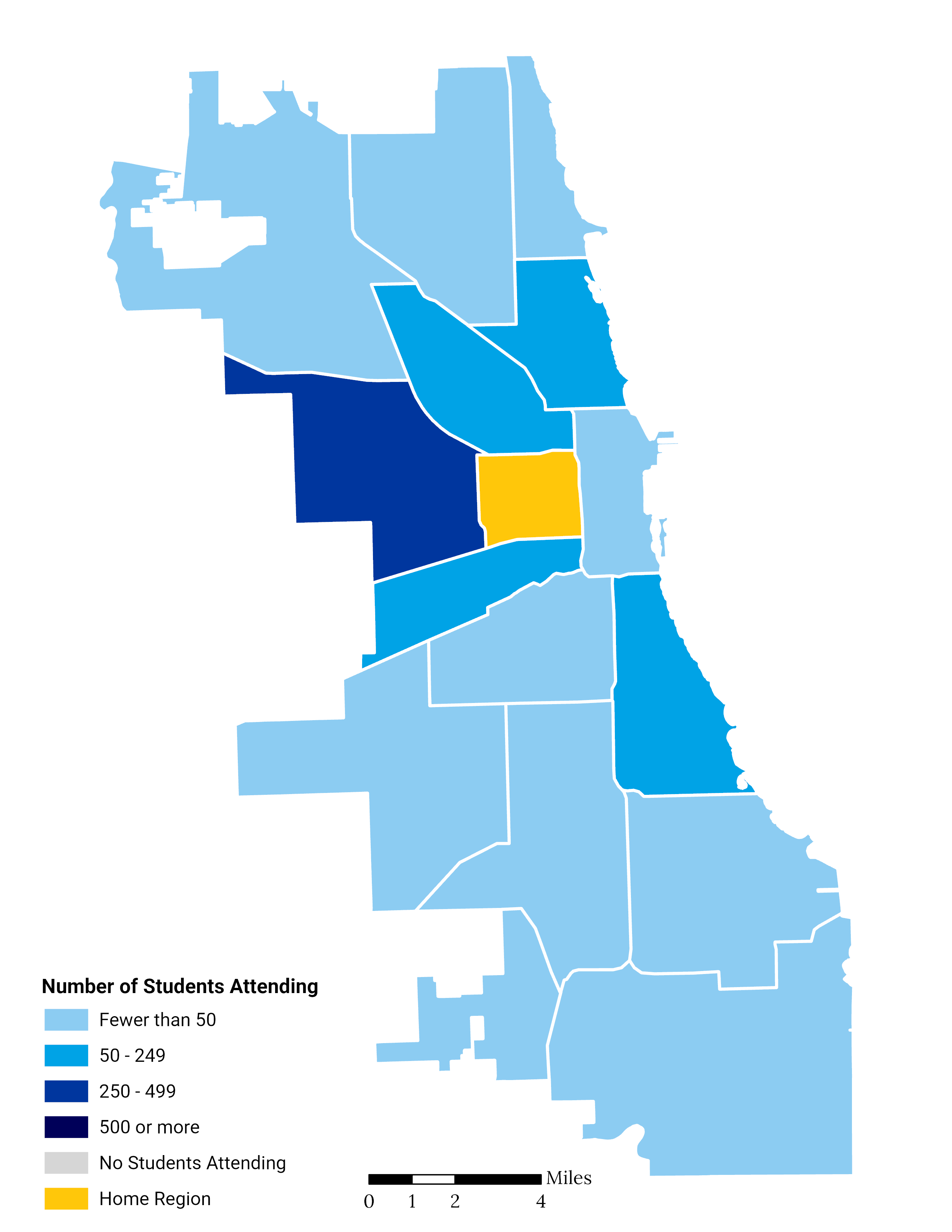 Near West Side Elementary School Choice Footprint Map