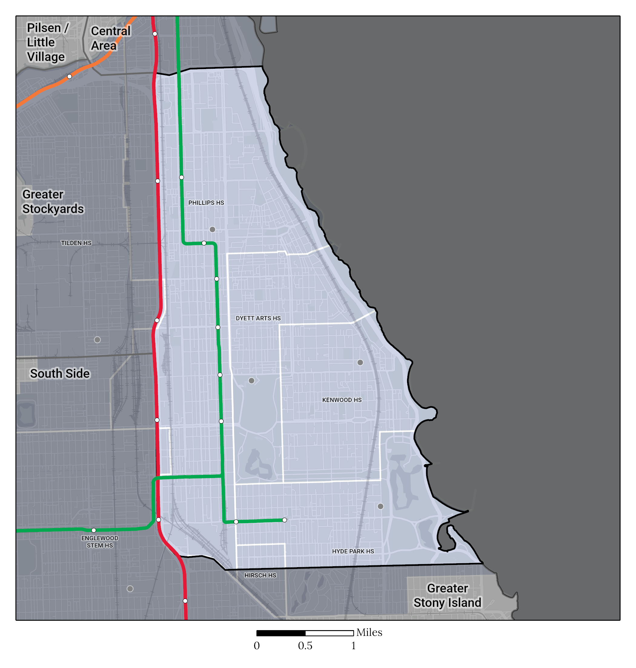 HS Attendance Area Maps of Bronzeville South Lakefront