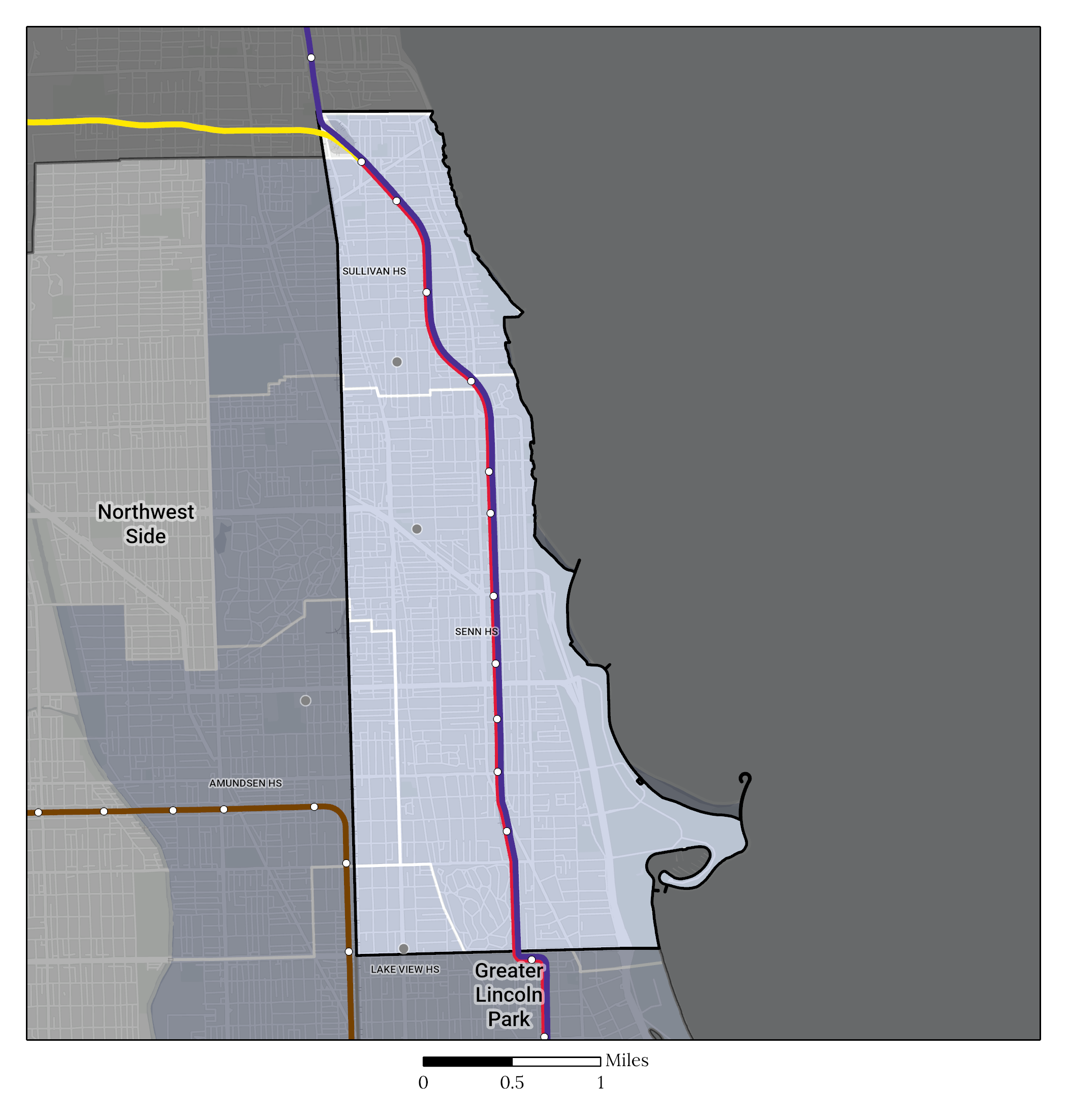 North Lakefront HS Boundary Map 