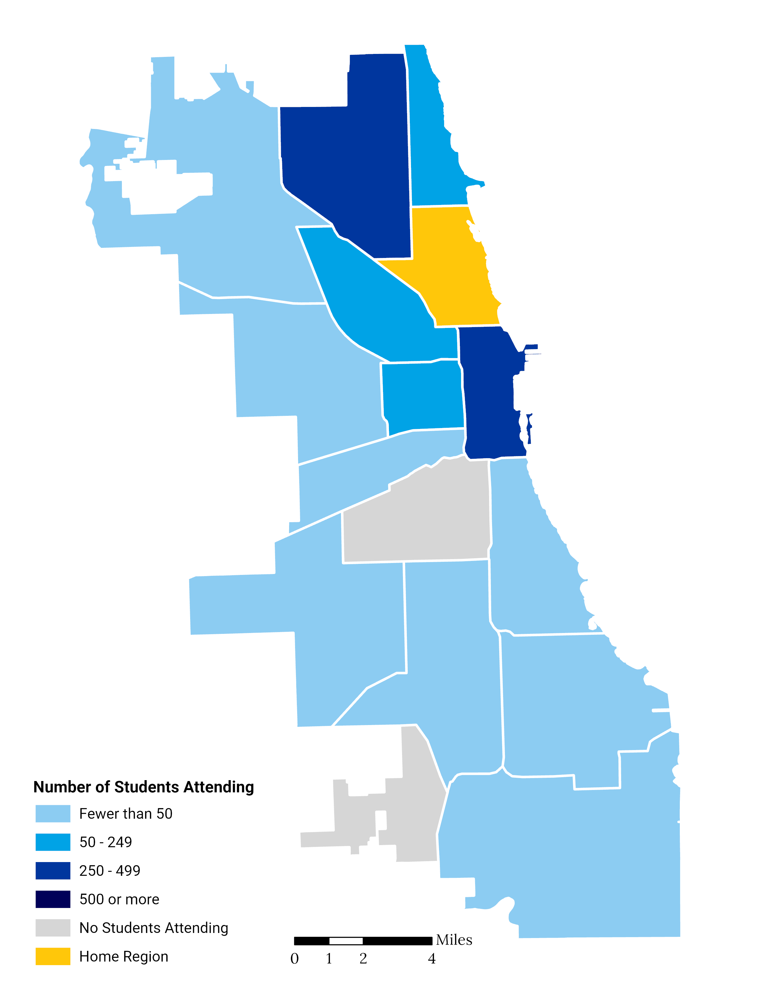 High School Choice Footprint Map Greater Lincoln Park