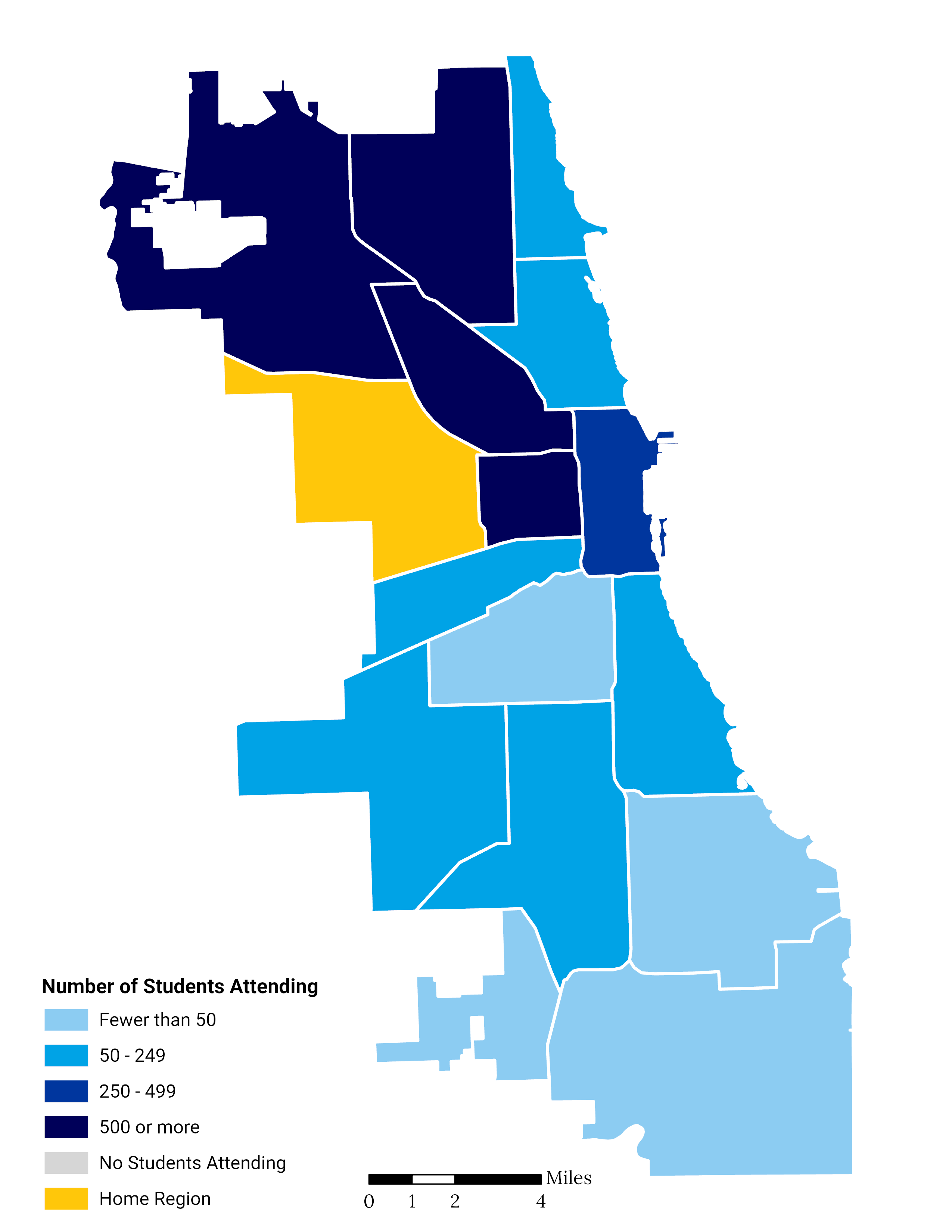 High School Choice Footprint Map West Side