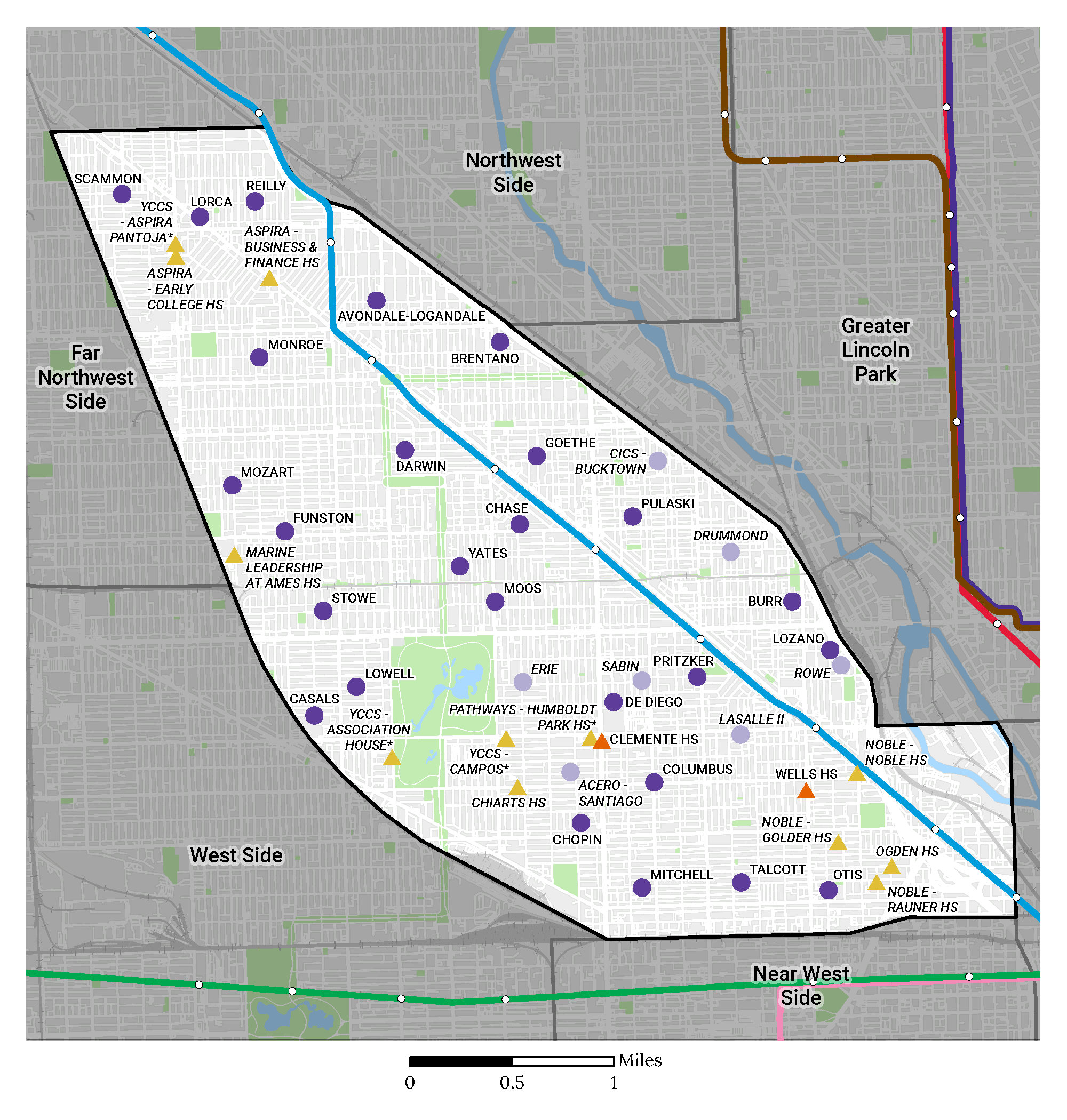 Greater Milwaukee Avenue Region Map