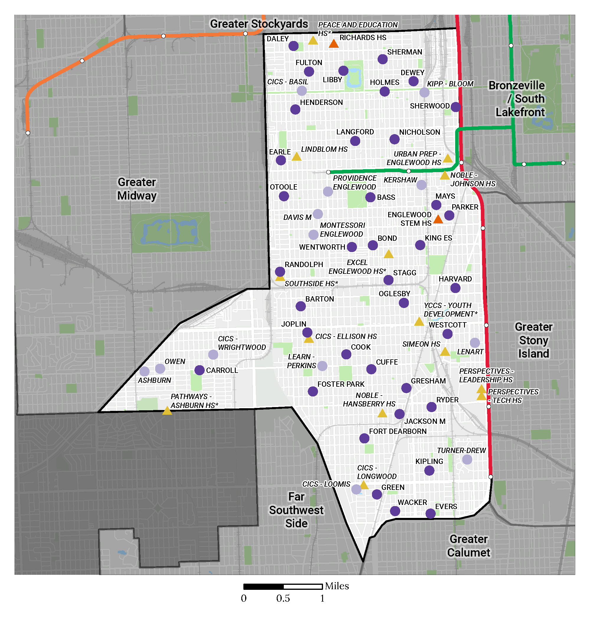 South Side Region Map