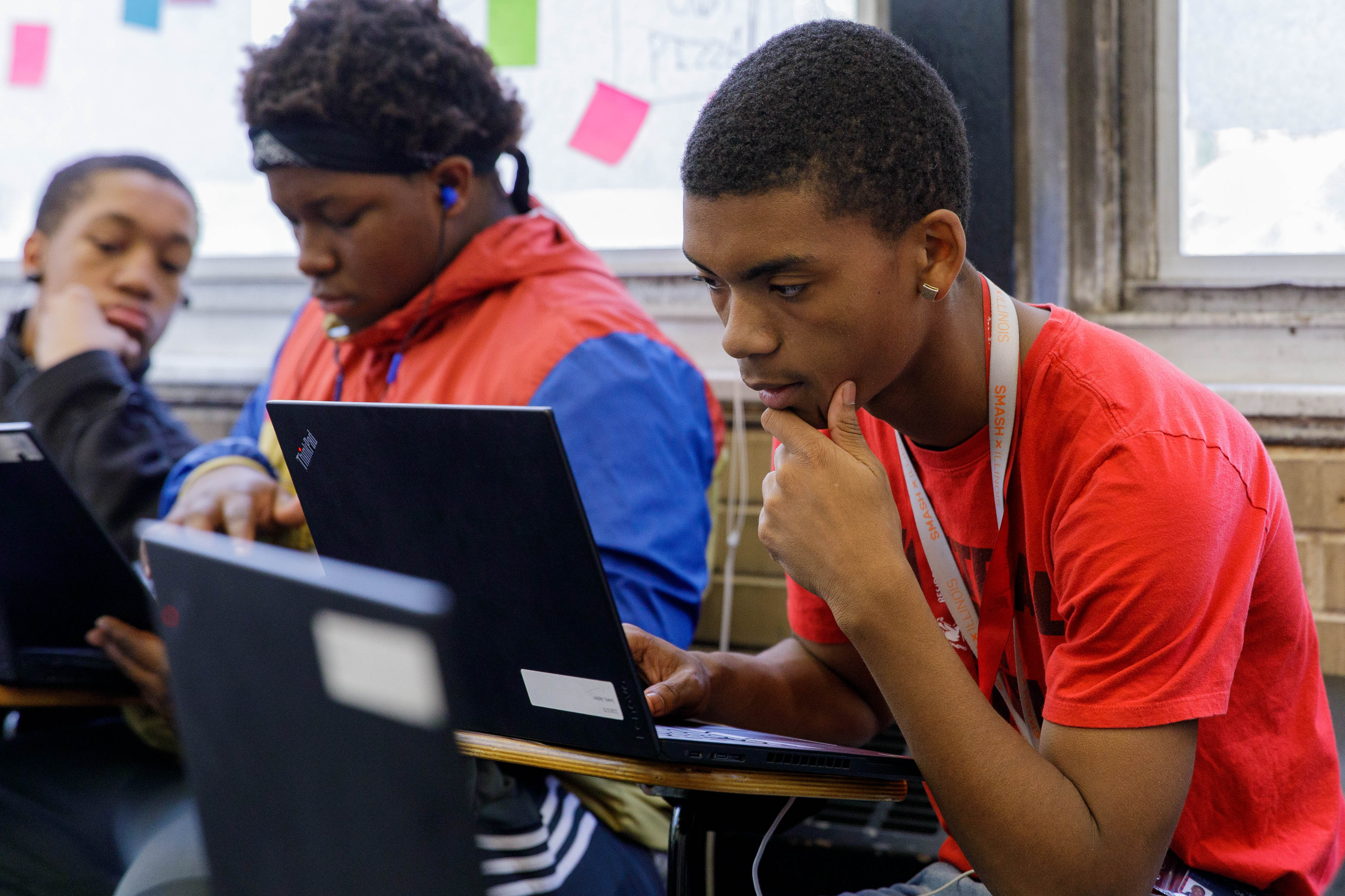 image of students at computer