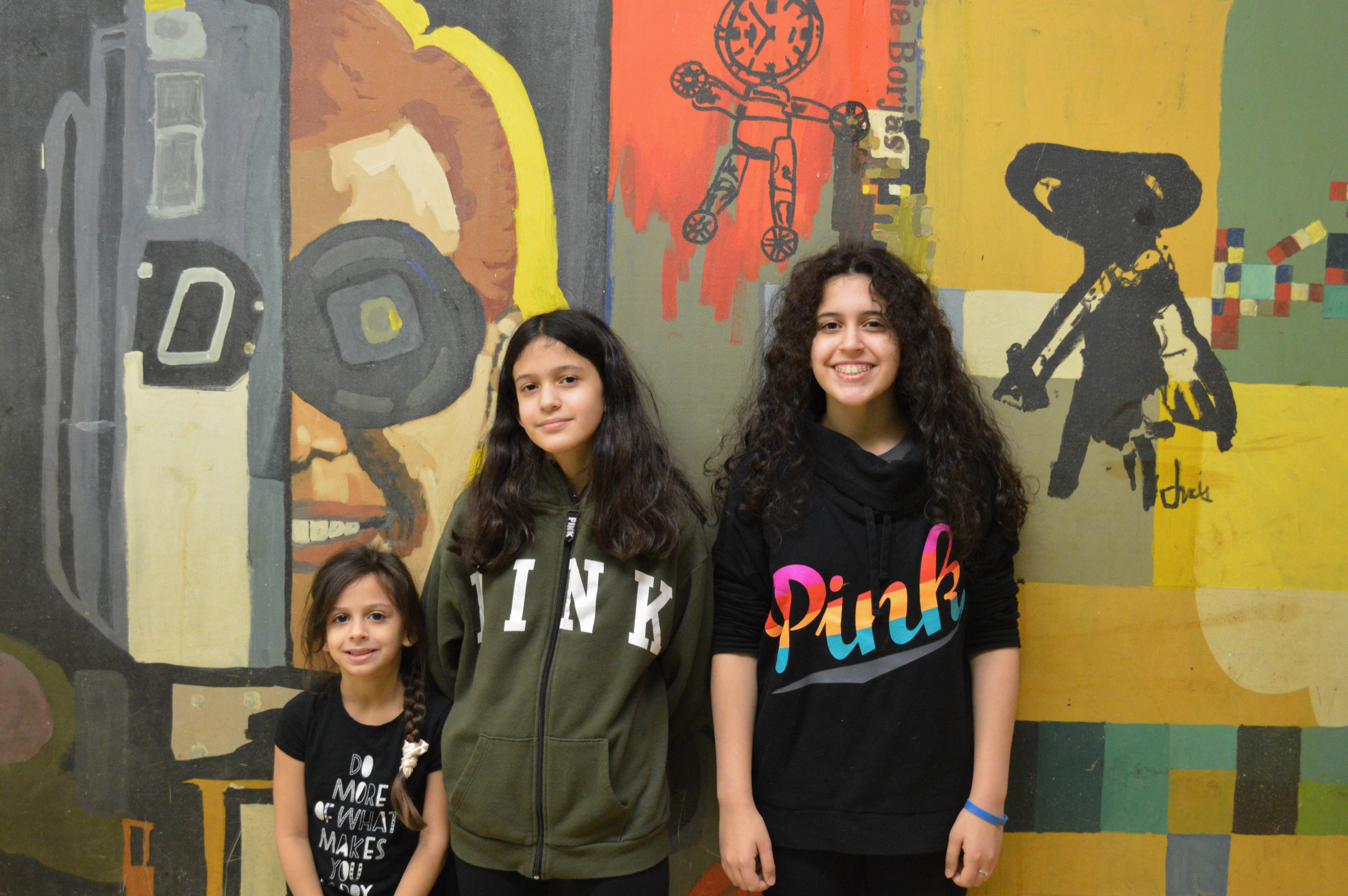 Left to Right: Waters Elementary Students and Sisters Milah, Natalyah, and Azyzah A.