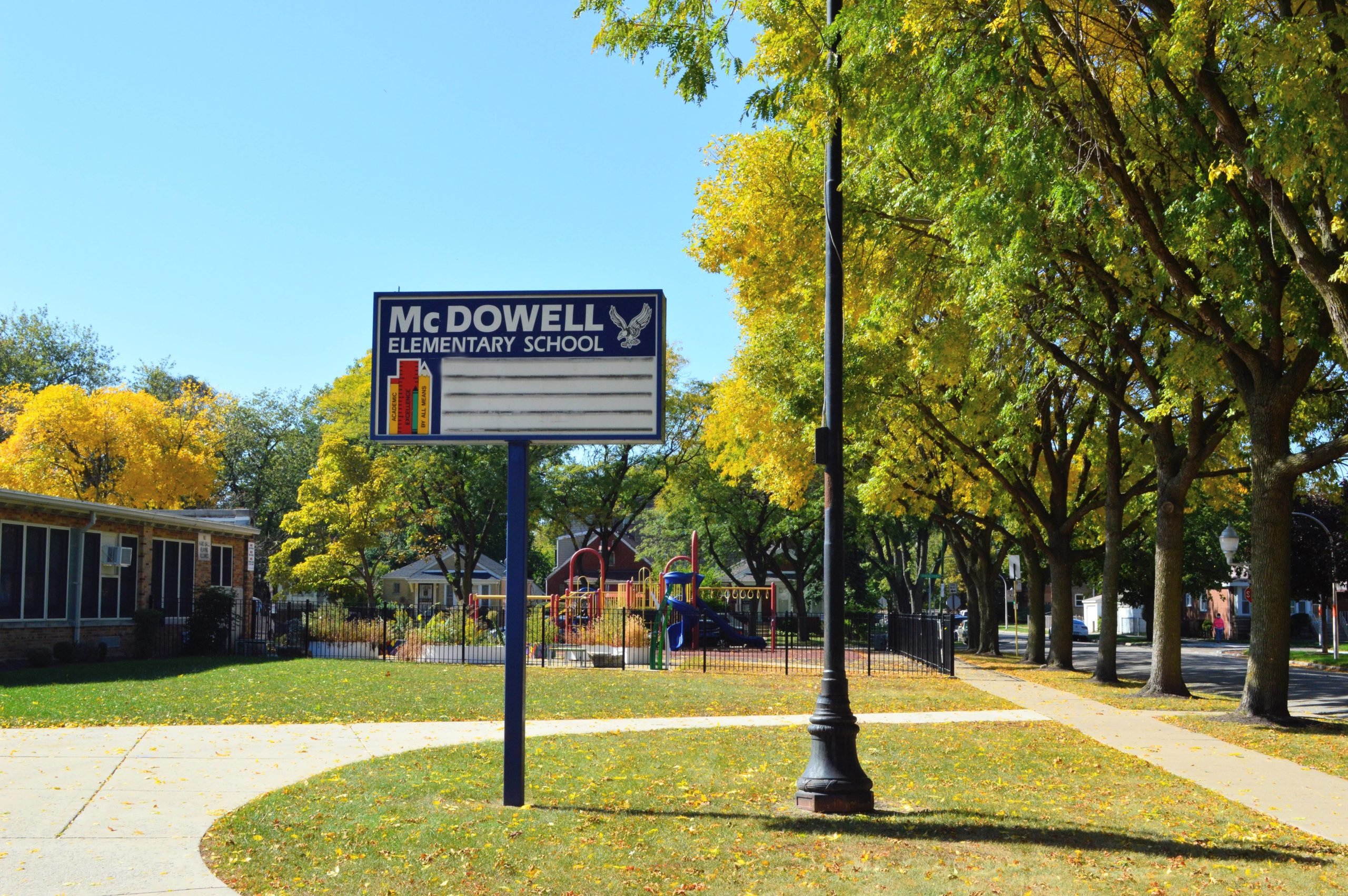 McDowell elementary school sign