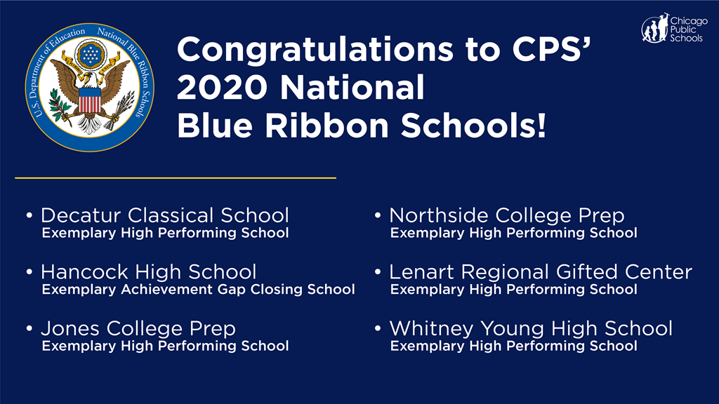 Recognizing Our Six National Blue Ribbon Schools Chicago Public Schools