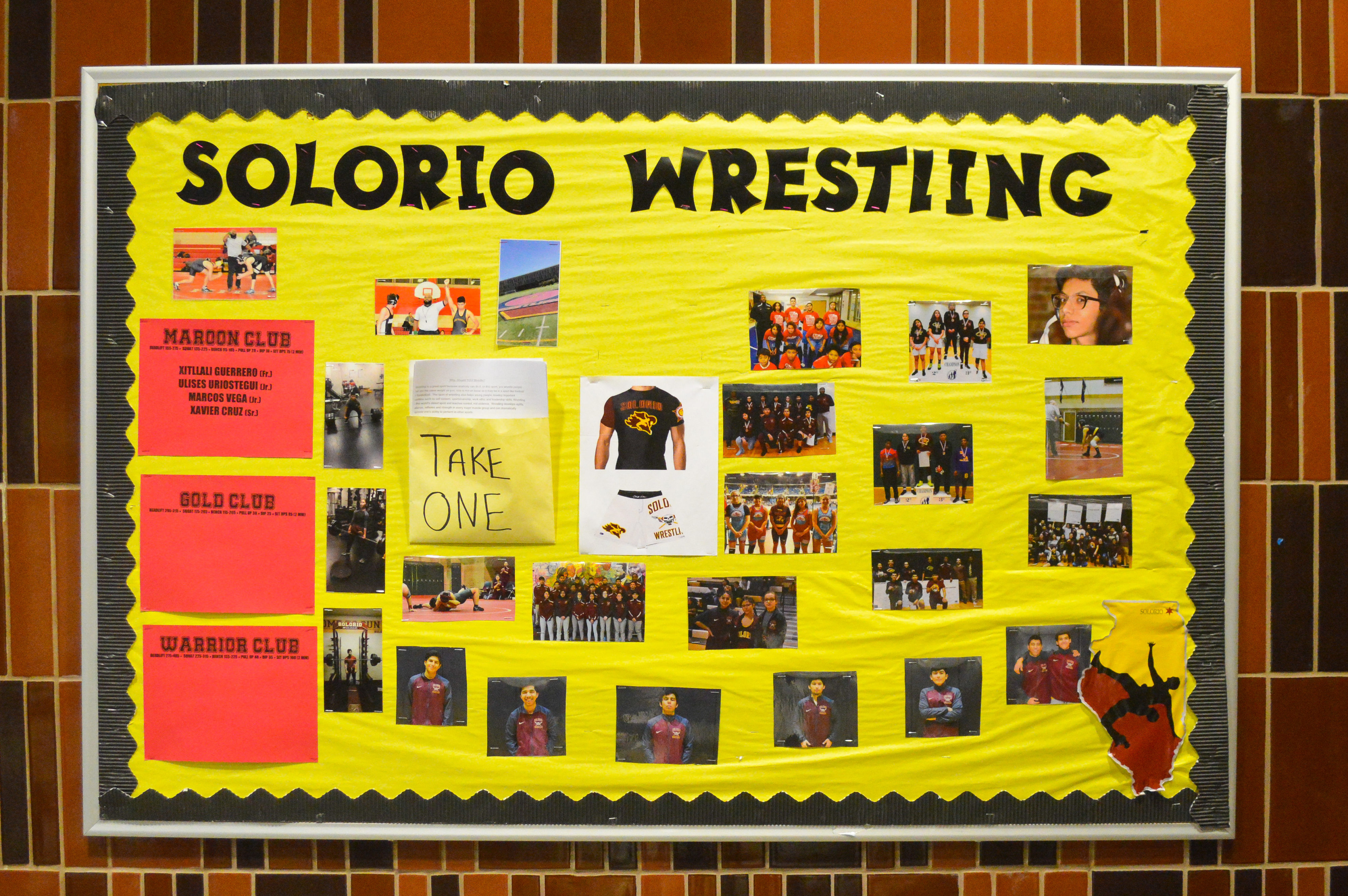 Solorio wrestling bulletin board